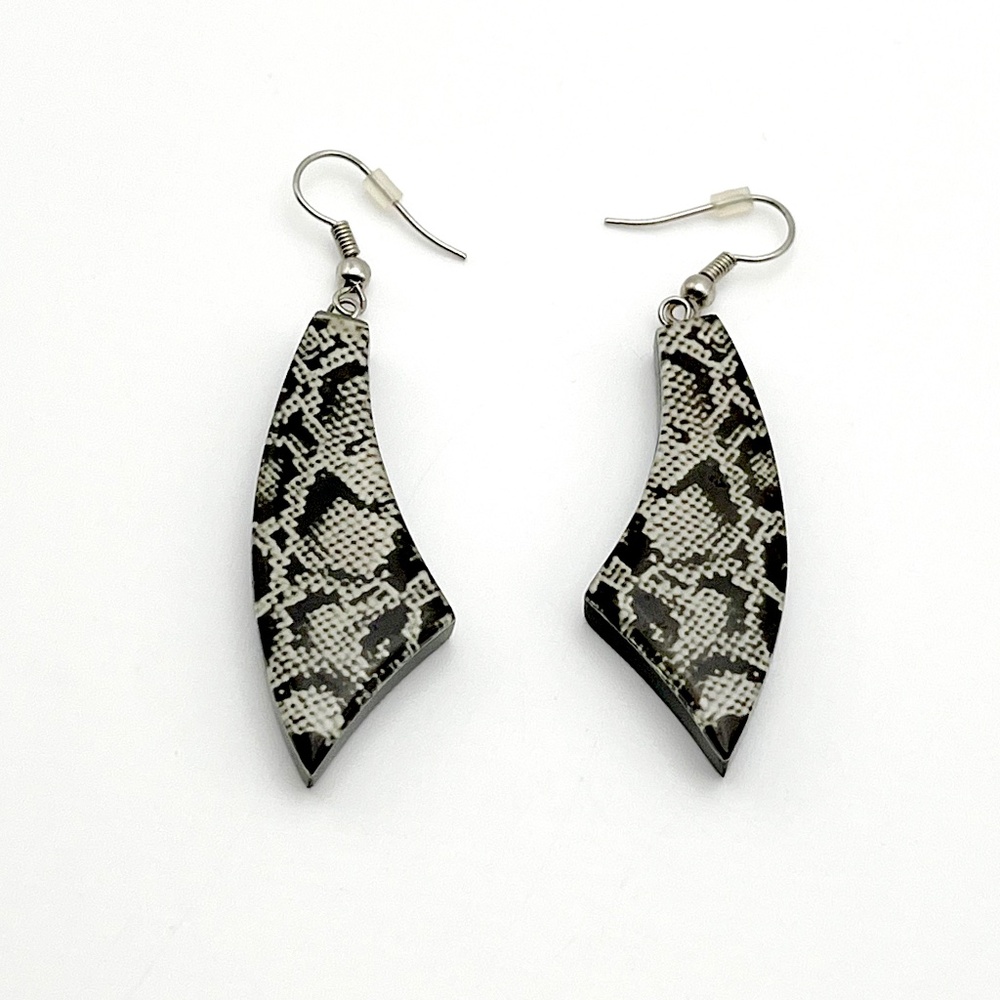 Vintage 90s Abstract Animal Print Earrings